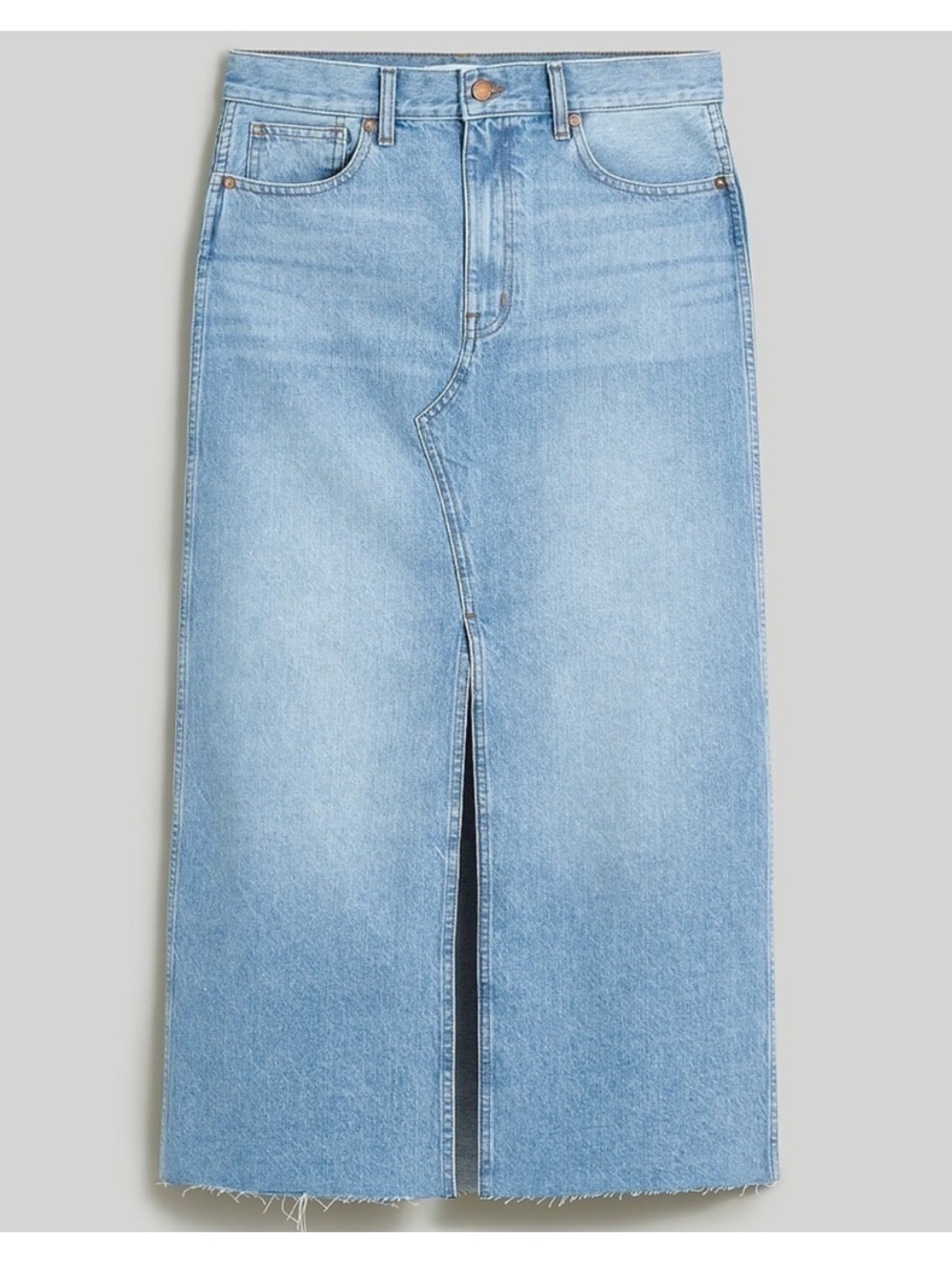 NWT Madewell Denim Maxi Skirt in Morrison Wash